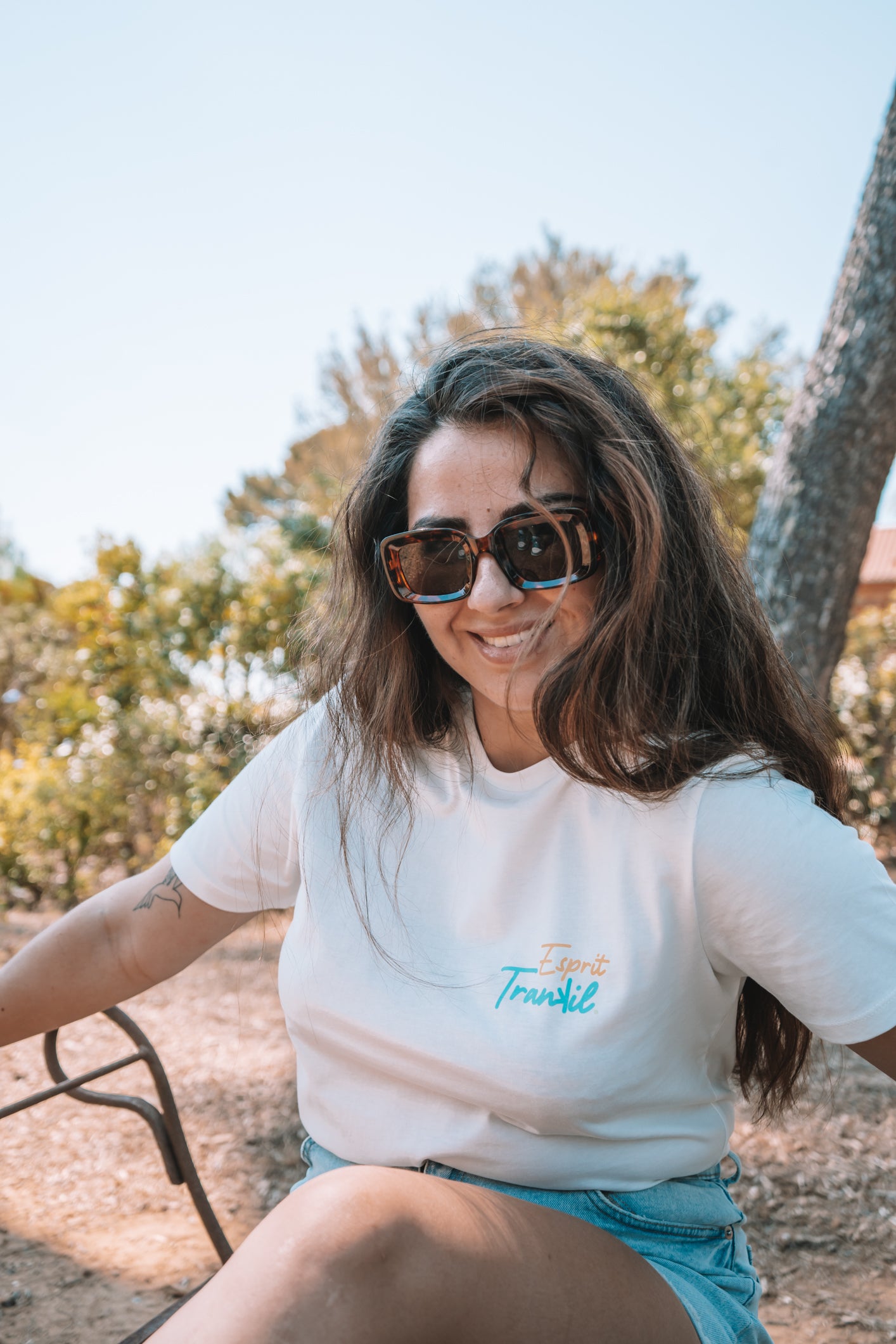 T-shirt coupe droite en coton bio unisexe