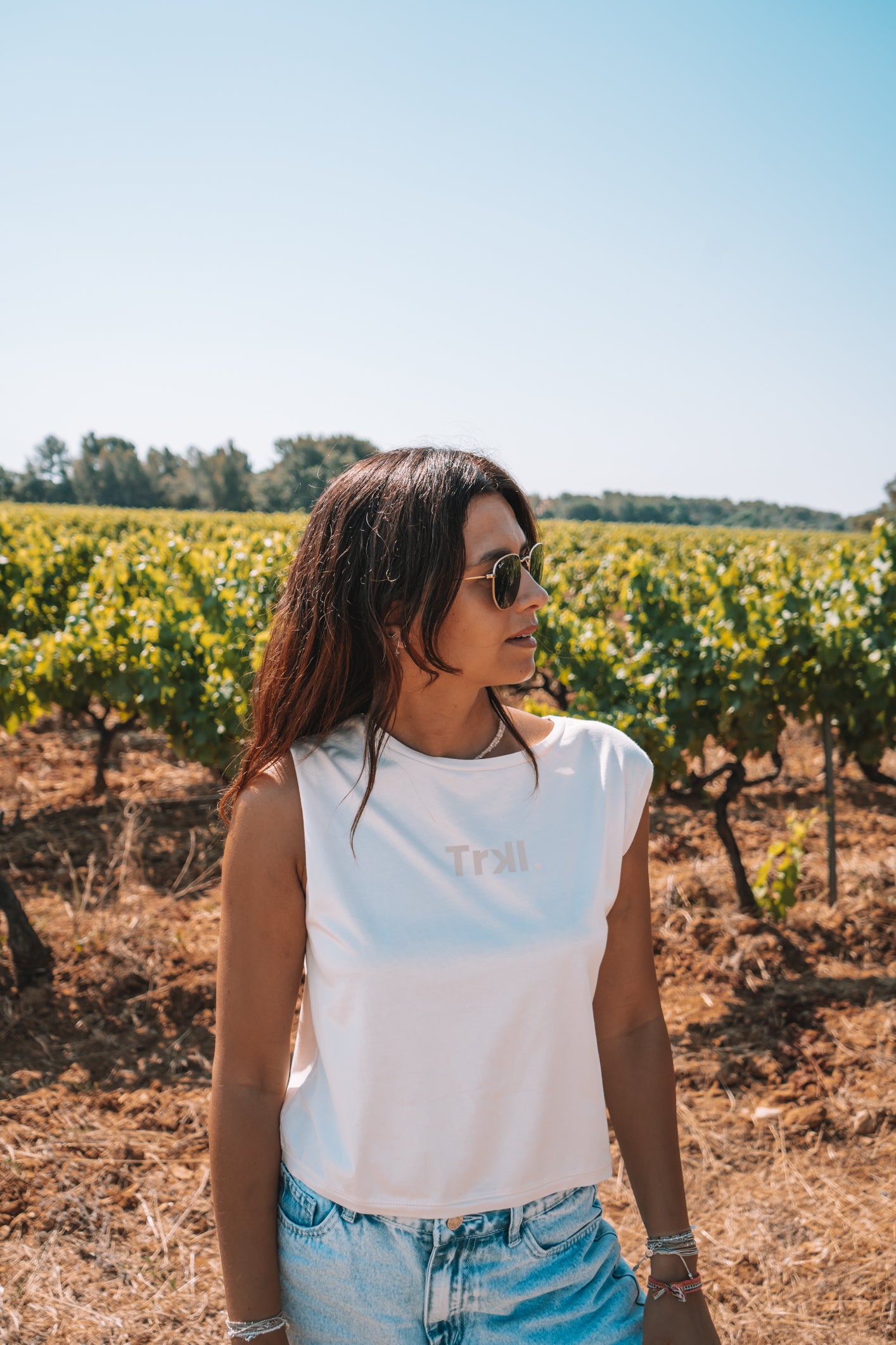 t-shirt sans manche femme couleur ivory