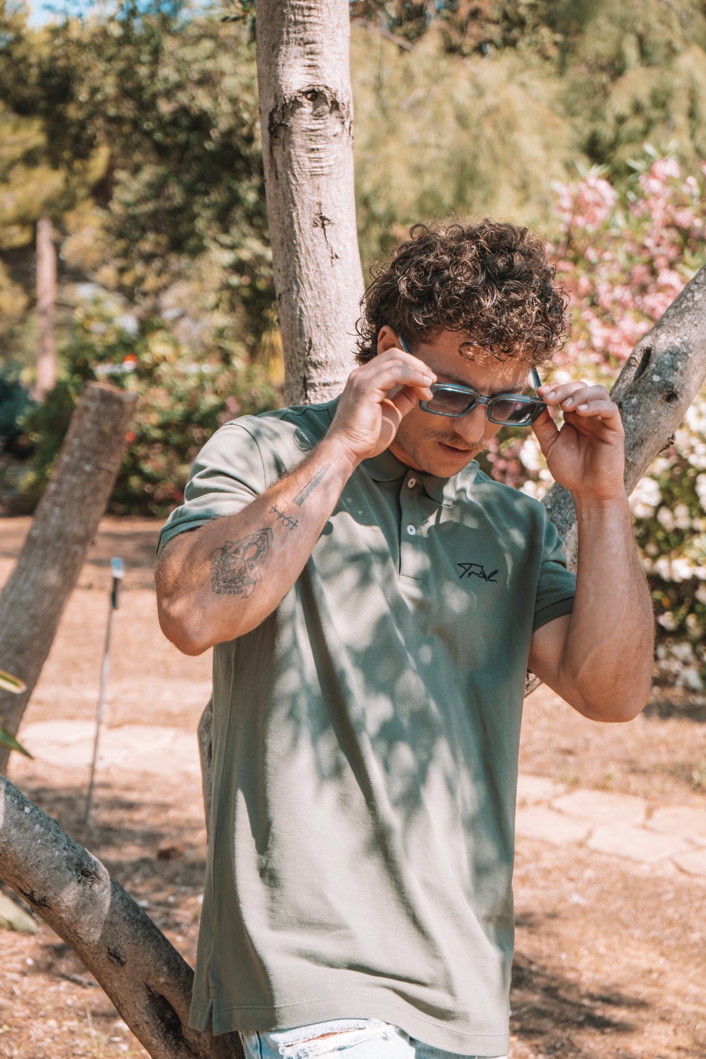 polo pour homme brodé ecoresponsable