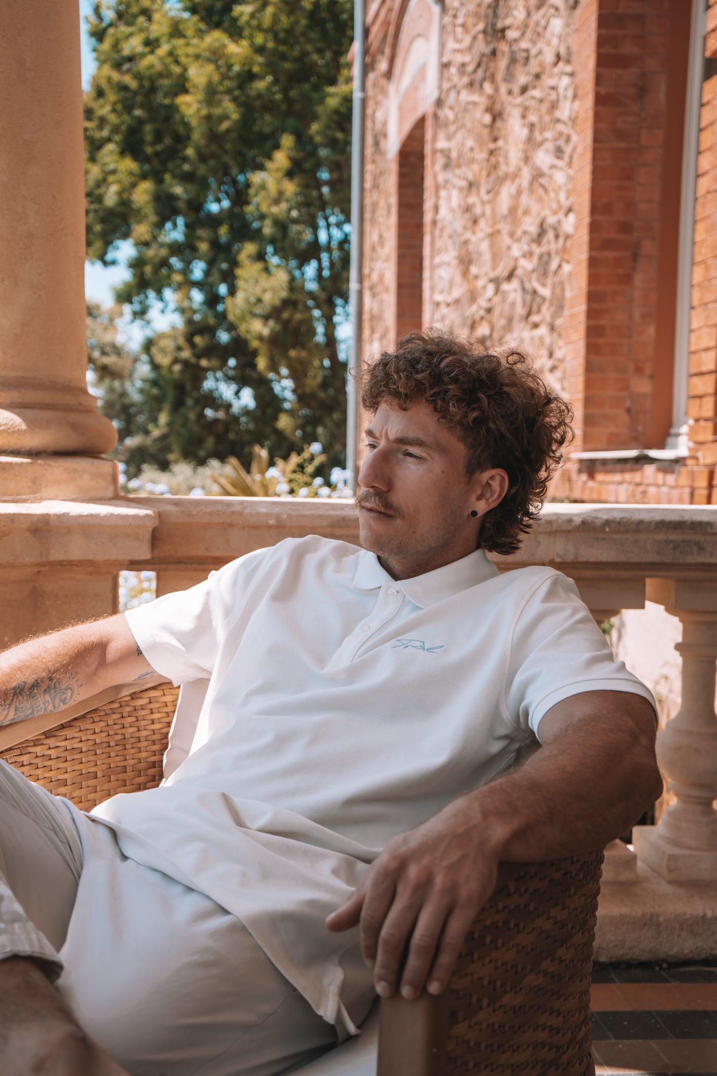 Polo brodé Tranklil pour homme, coupe classique, broderie sur la poitrine