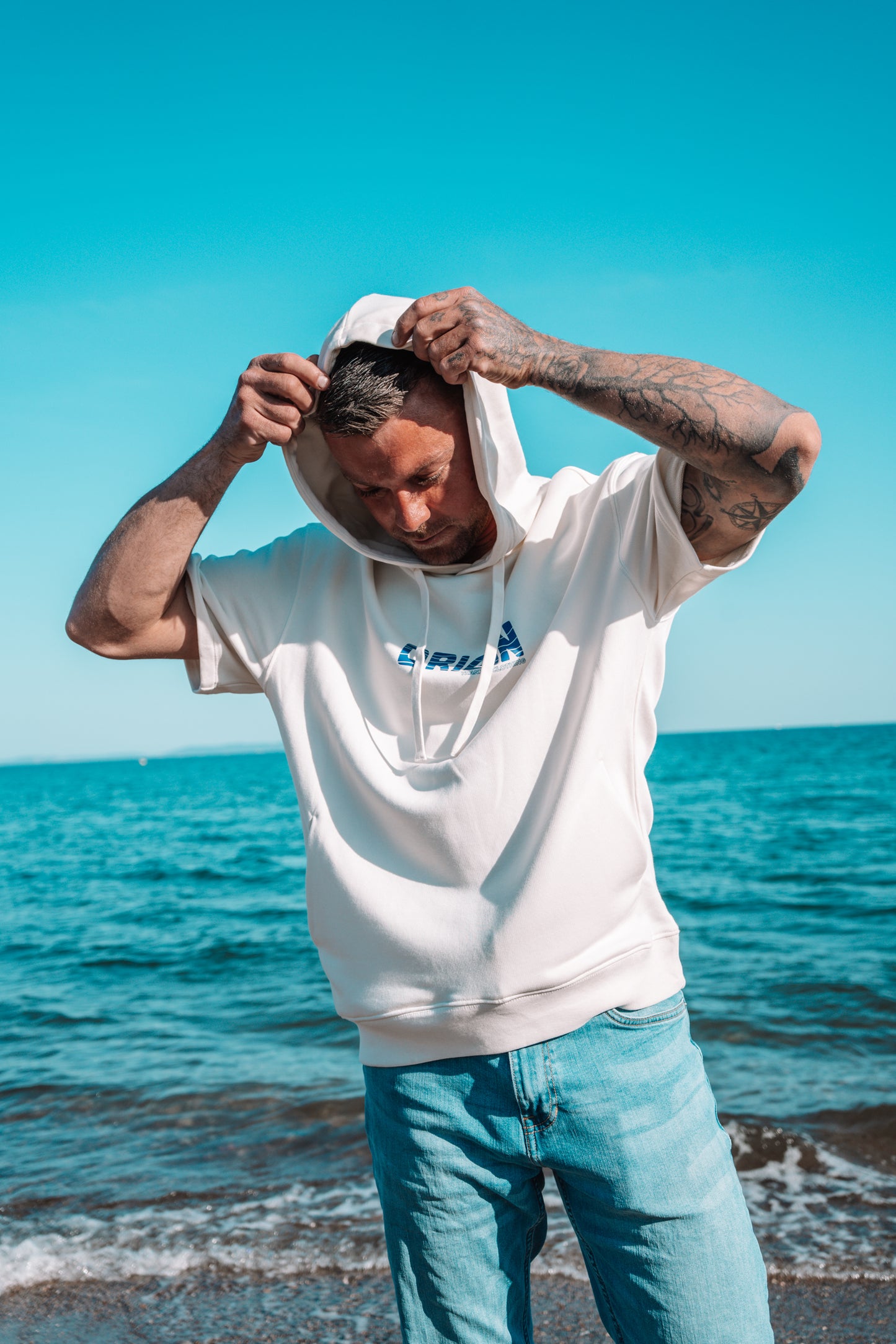 sweatshirt manches courtes pour homme