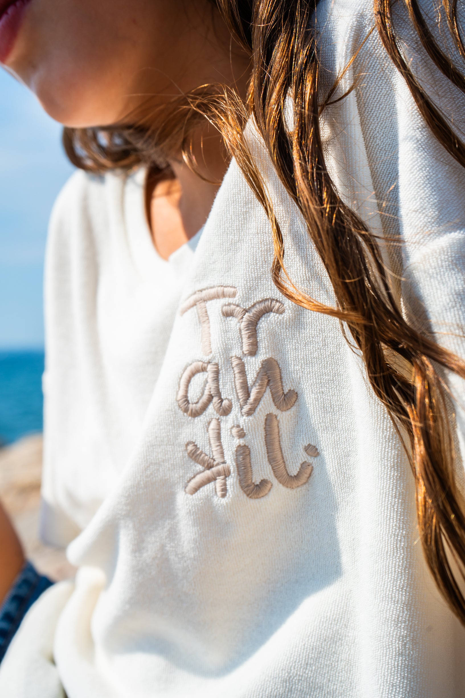 t-shirt coupe droite pour fille en matière éponge