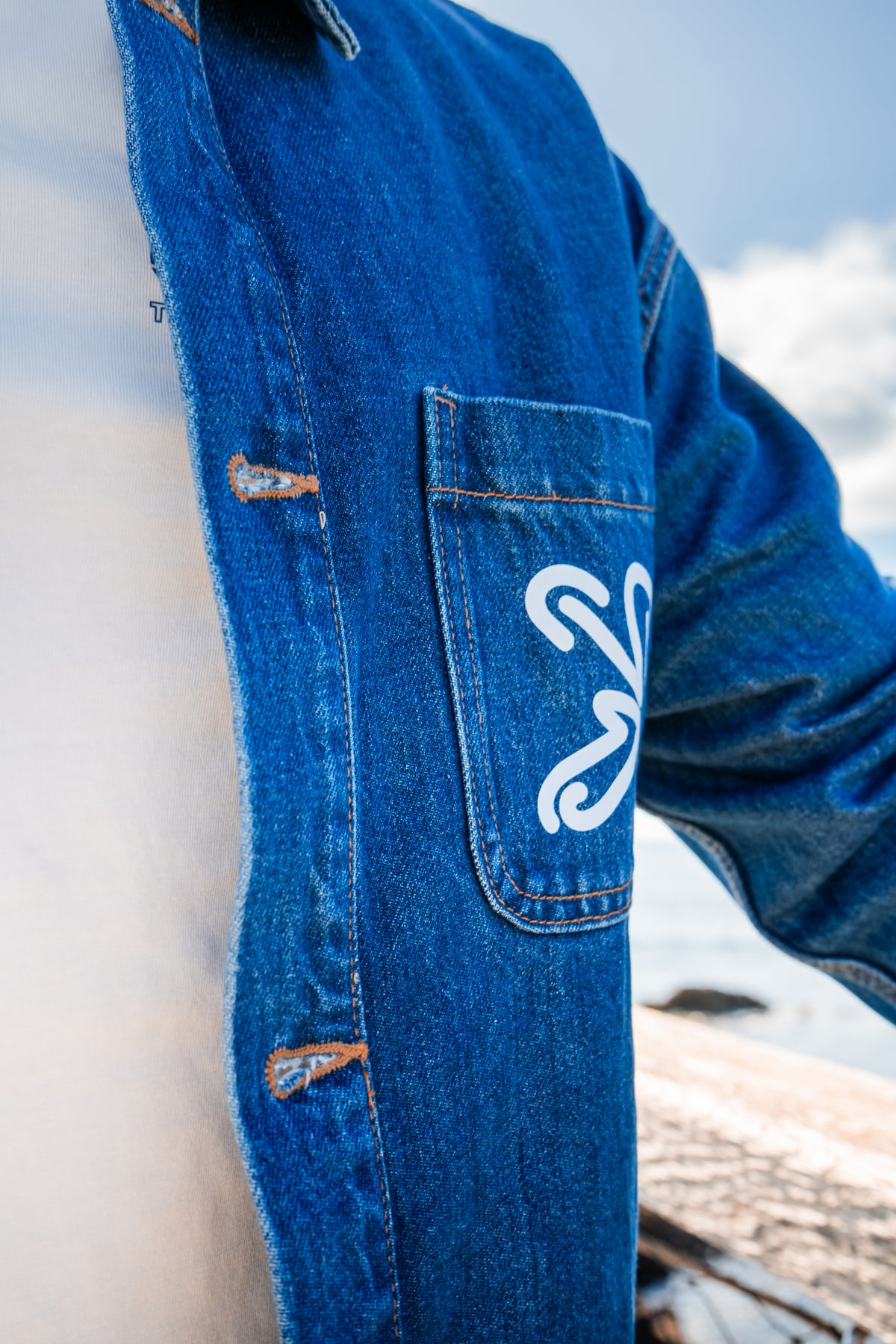 veste en jean unisexe