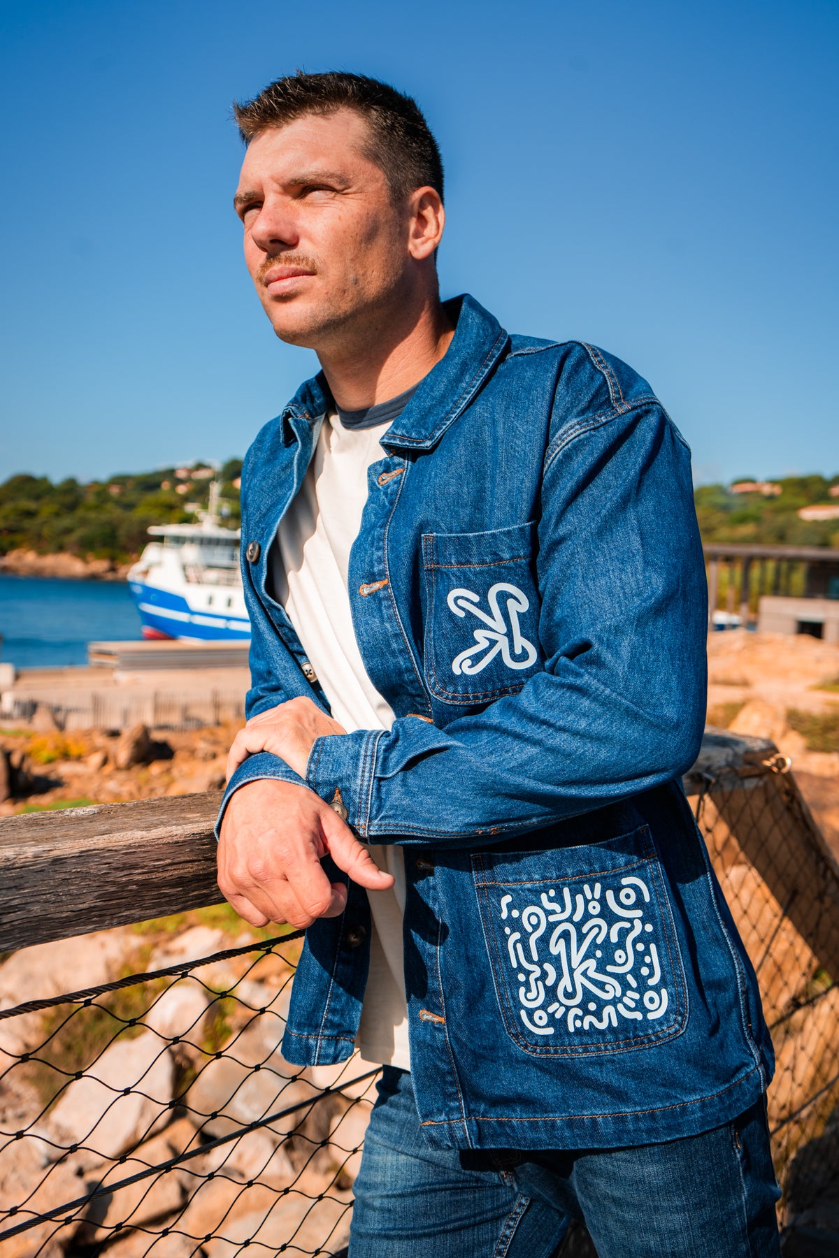 veste en jean style vintage